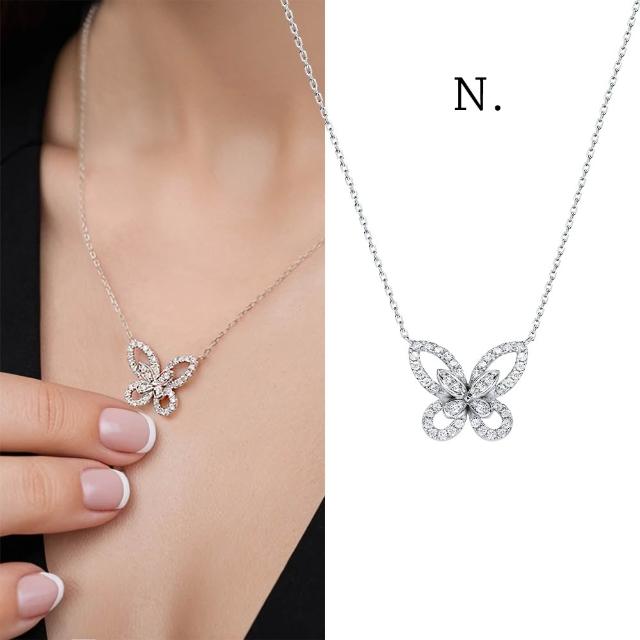 【IS DIAMOND】買一送一 50分 極美D色 滿鑽鑽石項鍊/手鍊/耳環 任選 小雛菊 愛心 蝴蝶(培育鑽石)