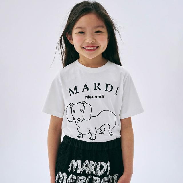 【MARDI MERCREDI】童裝 印花短TEE 白色 經典臘腸狗 小雛菊 KIDS TSHIRT DDANJI