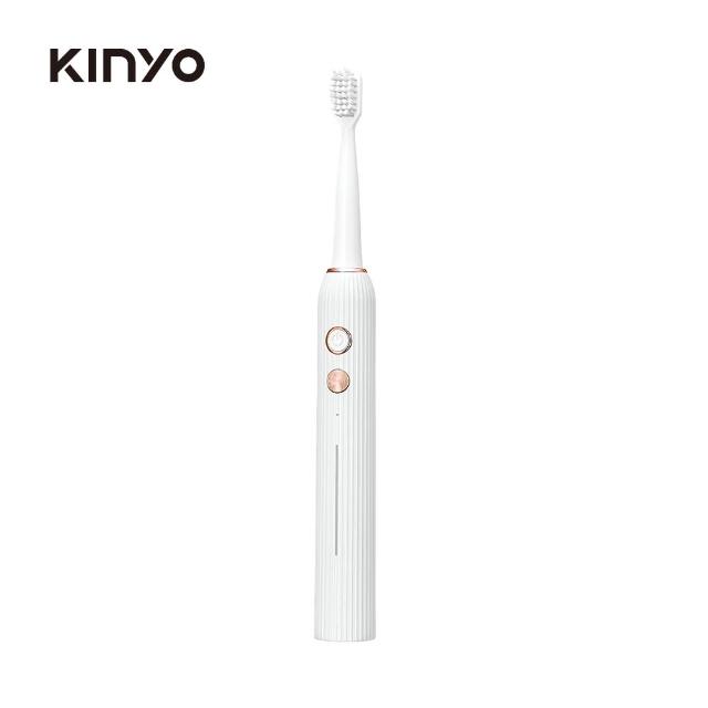 【KINYO】淨亮聲波電動牙刷附專業杜邦刷頭10入(超值30個月套組 IPX7全機防水)