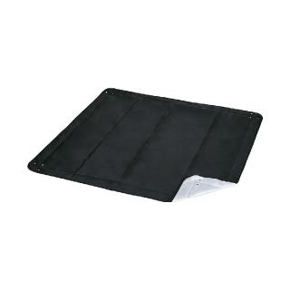 【MUJI 無印良品】聚酯纖維捲收式野餐墊/黑 展開後約140×140cm(露營系列)