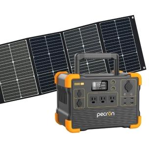 【Pecron】儲能電站E600LFP性能小鋼炮1200W+120W太陽能板組(露營儲能入門首選/安全耐用磷酸鐵鋰)