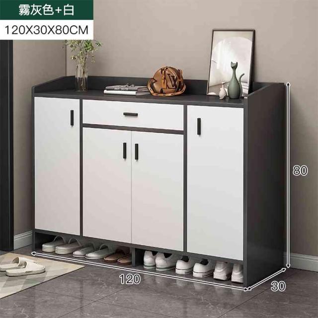 【YouPin】鞋櫃120*30*80家用門口入戶玄關櫃一體樓道外靠墻大容量儲物櫃(鞋櫃/玄關櫃/儲物櫃)