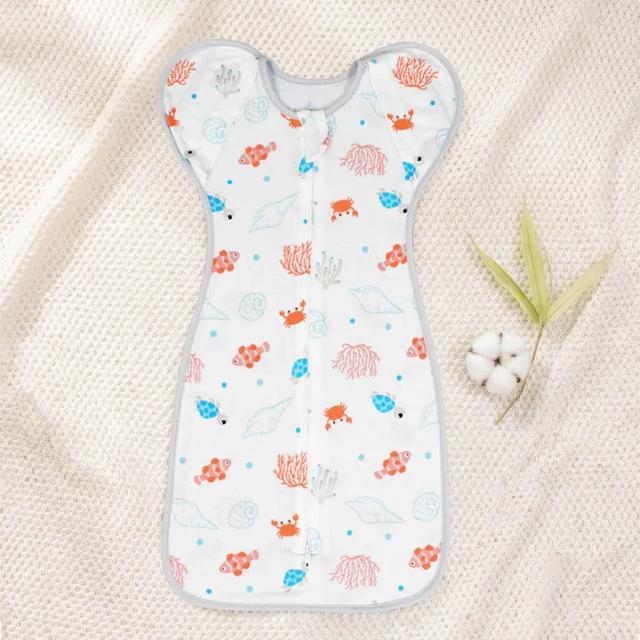 【Mibobebe】竹纖維透氣網眼包巾 嬰兒包巾 蝴蝶形安撫包巾 0-6M(可開袖 新生兒蝶形包巾 懶人包巾)
