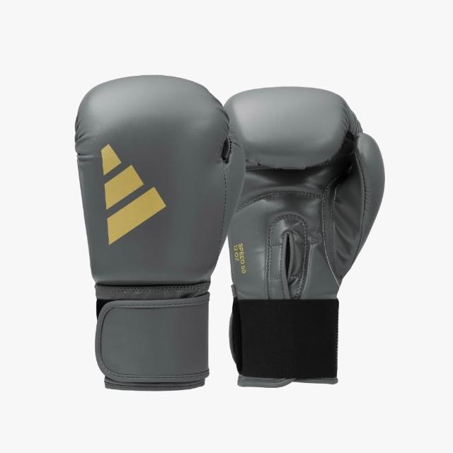 【adidas 愛迪達】SPEED 50 速度型耐擊打拳擊手套+快速手綁帶超值組(拳擊 泰拳 格鬥 搏擊 拳套 健身 有氧)