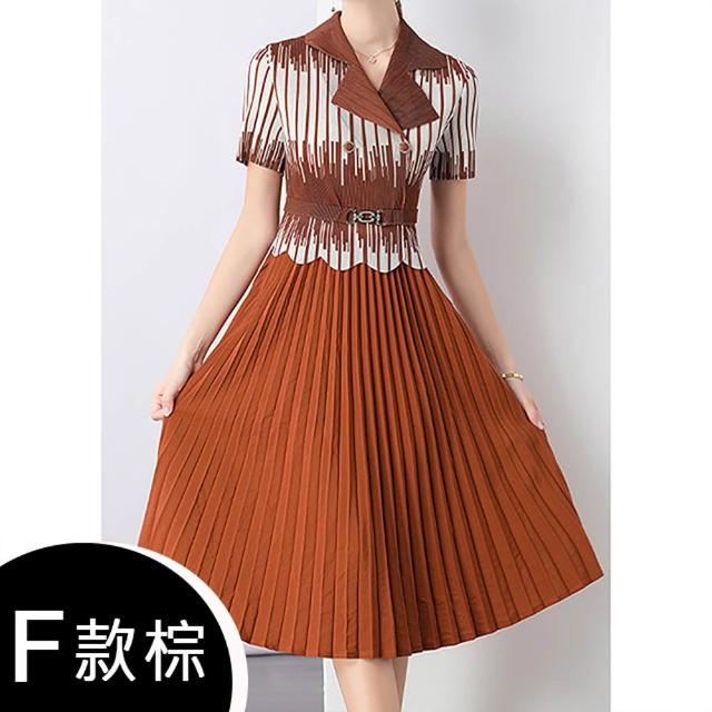 【K.W.】MOMO限定春夏季韓國三宅壓褶褶皺洋裝(壓褶/中大尺碼/修身/輕薄/小香風)