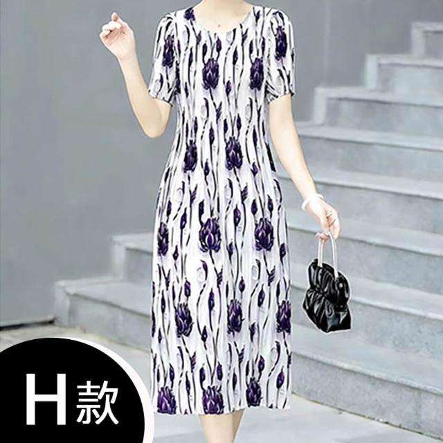 【K.W.】MOMO限定春夏季韓國三宅壓褶褶皺洋裝(壓褶/中大尺碼/修身/輕薄/小香風)