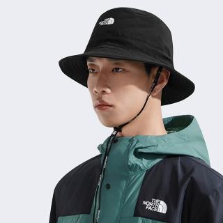 【The North Face】北面男女款黑色UPF防曬漁夫帽｜8DH1KX7(抗UV)