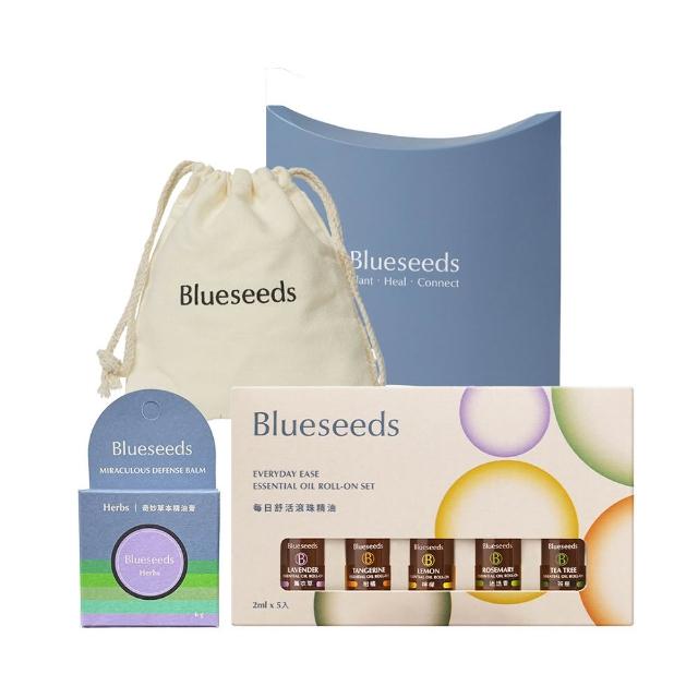 【Blueseeds】每日舒活滾珠精油+精選商品(任選 財富滾珠 精油膏 體驗包組)｜芙彤園
