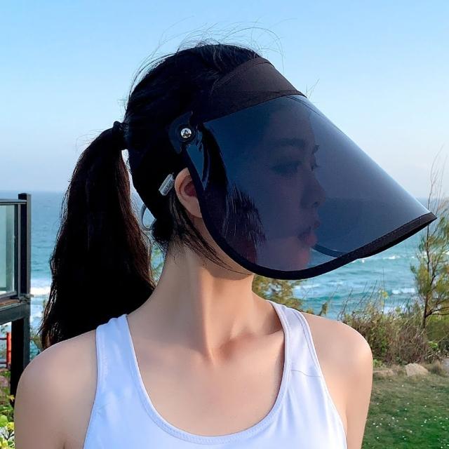 【LEEHER】遮陽面罩/防紫外線/帽子/遮陽帽/防曬帽/太陽帽/戶外帽/防曬面罩/空頂帽/小臉神 