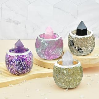 【命運好好玩】廣招貴人/百煞退散/良緣綻放/專制小人晶柱擺件(四款擇一)