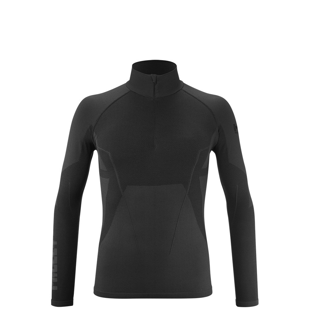 【Millet】Millet 登山 男 Drynamic Soft LS 1/2 Zip M 半開襟上衣 黑(MIV9915N0247)