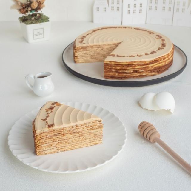 【狸小路手作烘焙】焦糖香緹千層1入(生日蛋糕；母親節；父親節；慶生；下午茶；點心；甜點)
