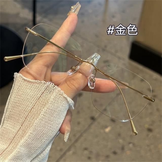 【LEESA】無框眼鏡\純鈦鏡框\百搭眼鏡\方框眼鏡\素顏眼鏡\眼鏡架\眼鏡框\眼鏡\無邊框眼鏡\