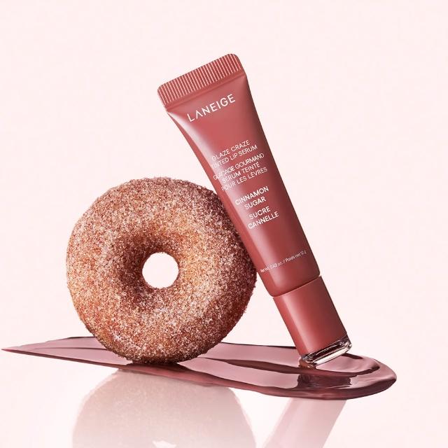 【LANEIGE 蘭芝】官方直營 甜甜圈澎潤水唇釉 12g(唇釉 唇膏 唇蜜)