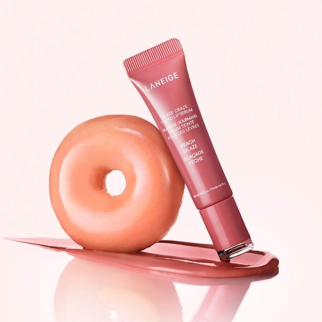 【LANEIGE 蘭芝】官方直營 甜甜圈澎潤水唇釉 12g(唇釉 唇膏 唇蜜)