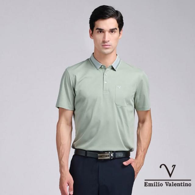 【Emilio Valentino 范倫鐵諾】男款 polo衫 短袖商務休閒 有口袋POLO衫男士上衣 吸排涼感/舒適棉 男(多款)