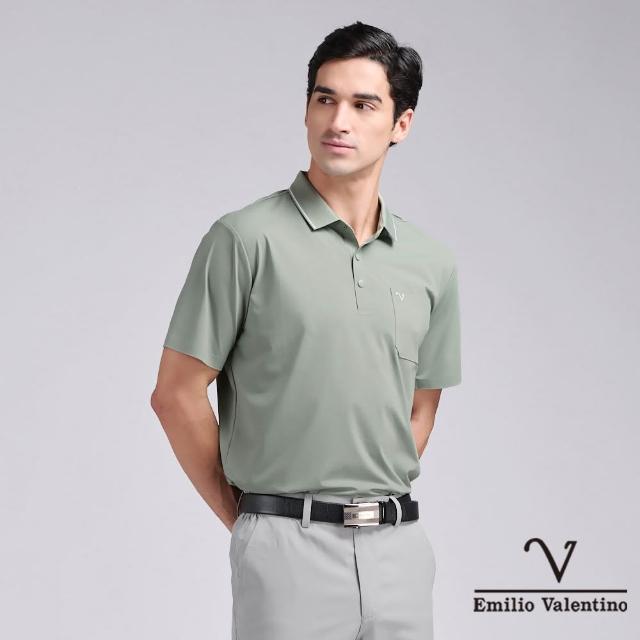 【Emilio Valentino 范倫鐵諾】男款 polo衫 短袖商務休閒 有口袋POLO衫男士上衣 吸排涼感/舒適棉 男(多款)