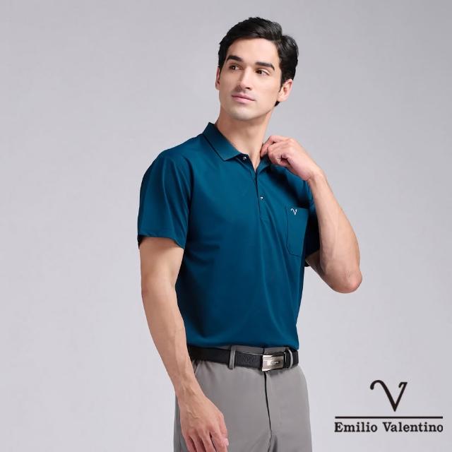 【Emilio Valentino 范倫鐵諾】男款 polo衫 短袖商務休閒 有口袋POLO衫男士上衣 吸排涼感/舒適棉 男(多款)