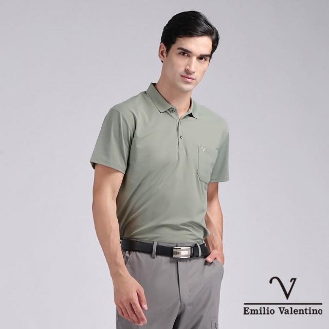 【Emilio Valentino 范倫鐵諾】男款 polo衫 短袖商務休閒 有口袋POLO衫男士上衣 吸排涼感/舒適棉 男(多款)