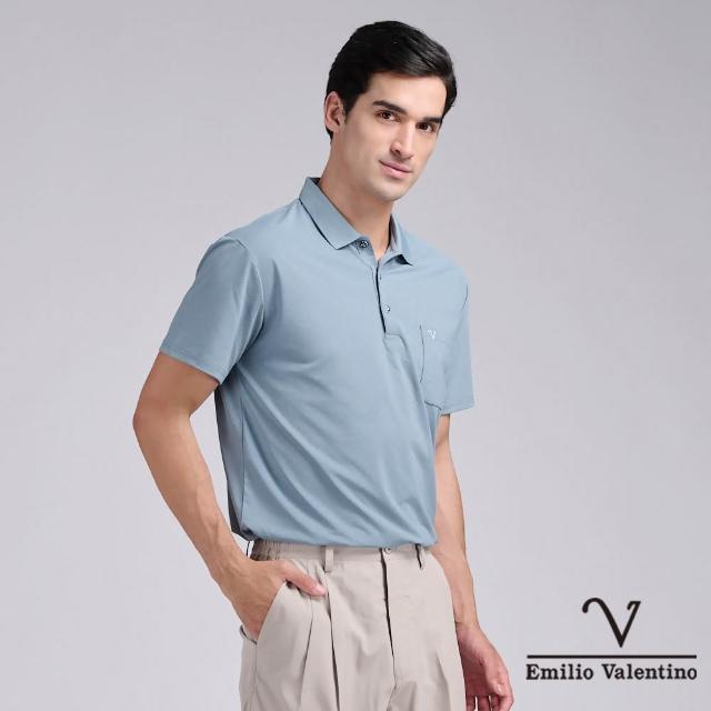 【Emilio Valentino 范倫鐵諾】男款 polo衫 短袖商務休閒 有口袋POLO衫男士上衣 吸排涼感/舒適棉 男(多款)