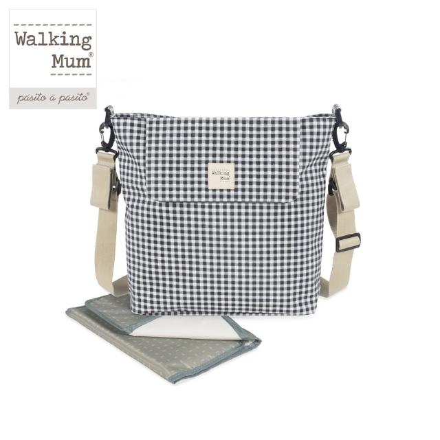 【Walking Mum 官方直營】防潑水育兒媽媽包(黑白細格/灰白細格)