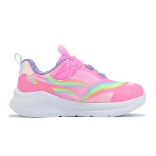 【SKECHERS】兒童燈鞋 S Lights-Unicorn Chaser 小童 粉 魔鬼氈 獨角獸 發光 閃燈 童鞋(302298-NPKMT)