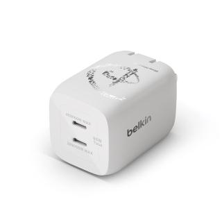 【BELKIN】BOOST↑CHARGE™ 雙 USB-C GaN PPS旅充65W-迪士尼系列(WCH013dqWH-DY)