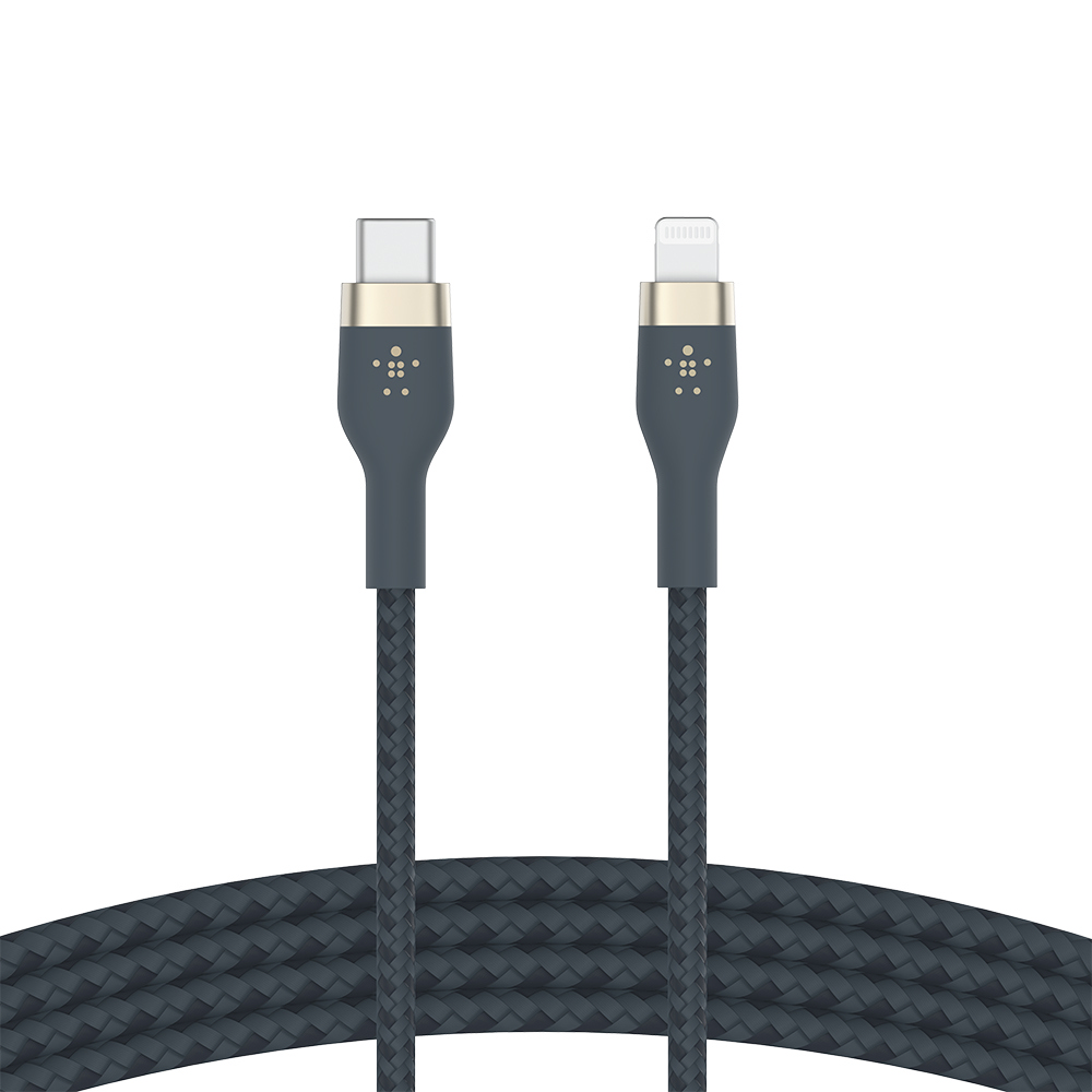 【BELKIN】BOOST↑CHARGE PRO Flex USB-C to Lightning 傳輸線 1M_4色(CAA011bt1M)