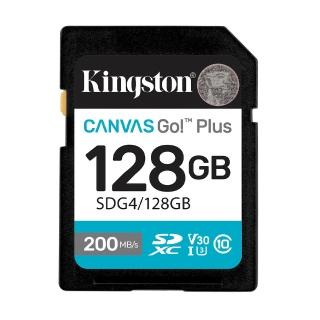 【Kingston 金士頓】Canvas Go! Plus SD 128GB 記憶卡(SDG4/128GB)