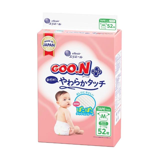 【GOO.N】日本大王境內版柔觸肌 黏貼型紙尿褲NB-XL