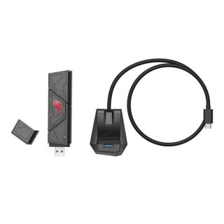 【ASUS 華碩】ROG USB-BE92 Wi-Fi 7 三頻 BE6500 USB 無線網路卡