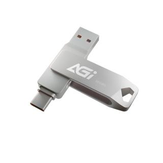【AGI】UE138A 128GB 金屬雙頭隨身碟(USB 3.2|Type-C & Type-A|高速讀寫|手機/筆電適用)