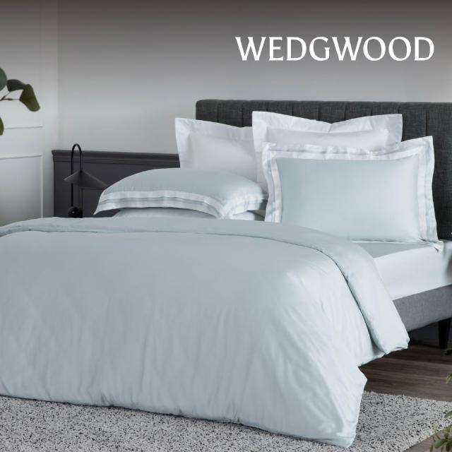 【WEDGWOOD】天絲兩用被床包枕套四件組 特大｜簡約素色(80支350織)