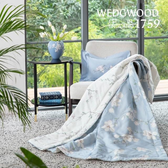 【WEDGWOOD】100%天絲印花 海藻蠶絲涼被薄被四季被(單人150x195cm｜300織百貨款)
