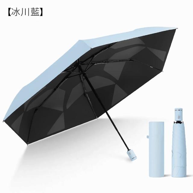 【Coloxy】2入 記憶完美瞬收防曬傘 傘面不皺 UPF50+黑膠遮陽超輕量自動傘 快速捲收迷你傘 摺疊晴雨傘