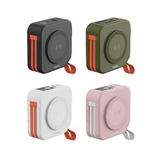 【Philips 飛利浦】DLP4347C-E 10000mAh多合一螢幕顯示行動電源(磁吸/自帶雙線/無線/37Wh_具Wh標示)
