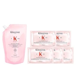 【KERASTASE 巴黎卡詩】粉漾芯生髮浴清爽型 500ml補充包(洗髮精/控油/頭皮保養/蓬鬆/養髮)