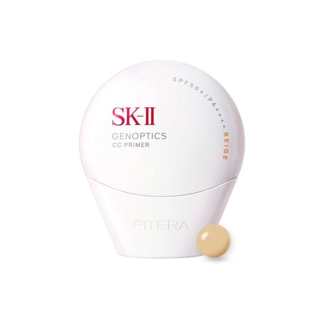 【SK-II】官方直營 光蘊輕透CC霜30g雙入組(自然膚或玫瑰粉或校色綠/防曬小白球/SPF50+/超品日)