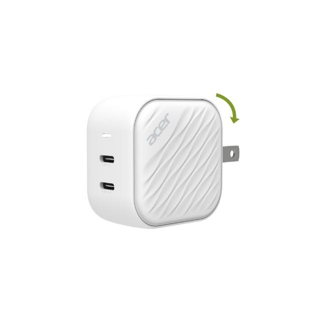 【Acer 宏碁】COT-749 45W氮化鎵波浪紋充電器(充電器 豆腐頭)