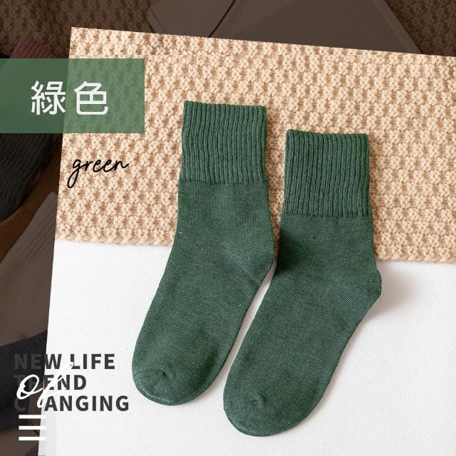 【夢巴黎】復古中筒襪 10雙組(女生襪子 素色襪 中筒襪 學生襪 黑襪 白襪 中筒襪 女襪 棉襪)
