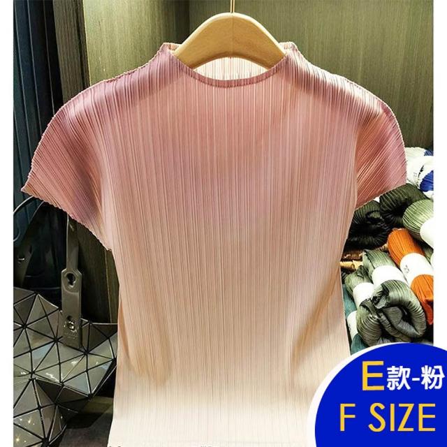 【K.W.】MOMO限定春季新品韓國戀戀幻影三宅風格褶皺素色上衣系列(壓褶 中大尺碼 修身 輕薄 多款可選)