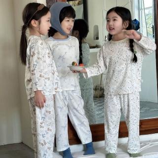 【MANI 瑪尼】童裝兒童莫代爾空調套裝九分四季套裝(春秋居家套裝 九分睡衣套裝 涼爽無骨套裝)