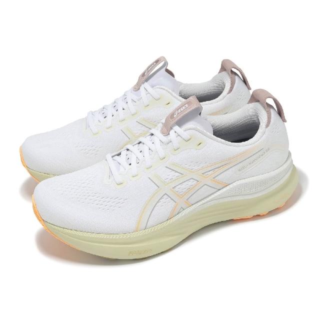 【asics 亞瑟士】慢跑鞋 GEL-Kayano 32 男鞋 白 黃 支撐 運動鞋 亞瑟士(1011C052101)