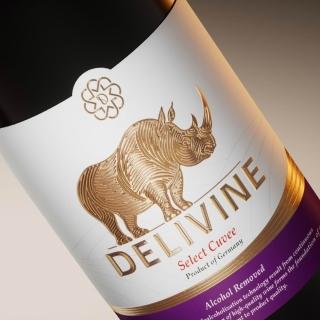 【DELIVINE 德易喝】精選無酒精紅酒 750ml × 1入(風味飲・犀牛・零酒精・葡萄酒脫醇)
