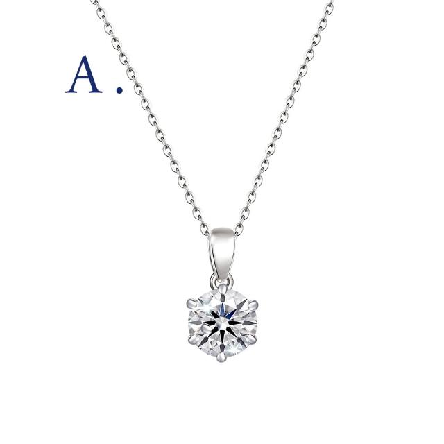 【IS DIAMOND】買一送一 IGI 1克拉鉑金台 D/ VS1 鑽石項鍊/手鍊 任選(培育鑽石) 送50分鑽石線戒
