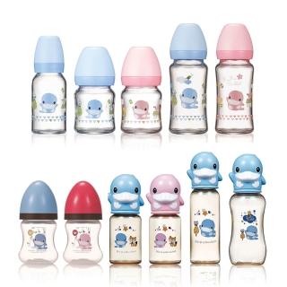 【KU.KU. 酷咕鴨】PPSU/PP/玻璃奶瓶四入組(全新福利品/款式任選)