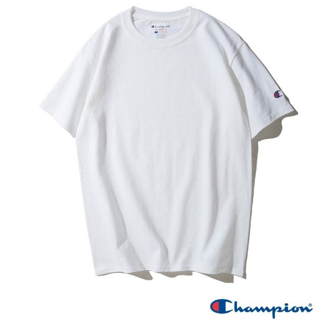【Champion】官方直營 買一送一 男女款-素面LOGO短袖上衣Tee(選任二入組)