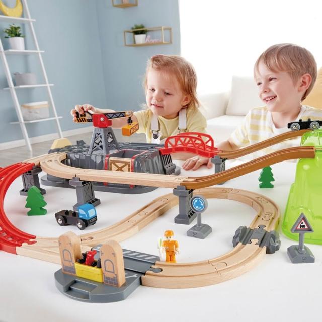 【Hape】超人氣經典軌道組5款任選(軌道車/火車/汽車/軌道遊戲/家家酒/玩具車)