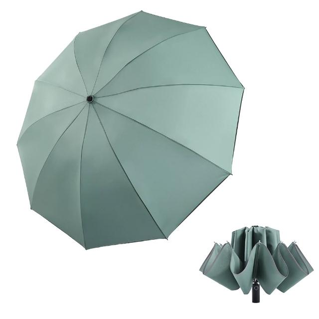 【雨傘王】BigPurple 10骨 反向傘 自動傘 超抗風 開車必備 折疊傘 快乾 1-2人撐(超值款無維修)