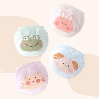 【JHL】4入 寶寶戒尿布訓練褲 嬰幼兒學習褲 男童女童戒尿褲 嬰兒尿布褲 新生兒吸水褲 嬰兒隔尿褲 兒童內褲